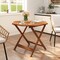 Octagon Solid Wood Patio Table 35.5" With Central Umbrella Hole Outdoor Indoor